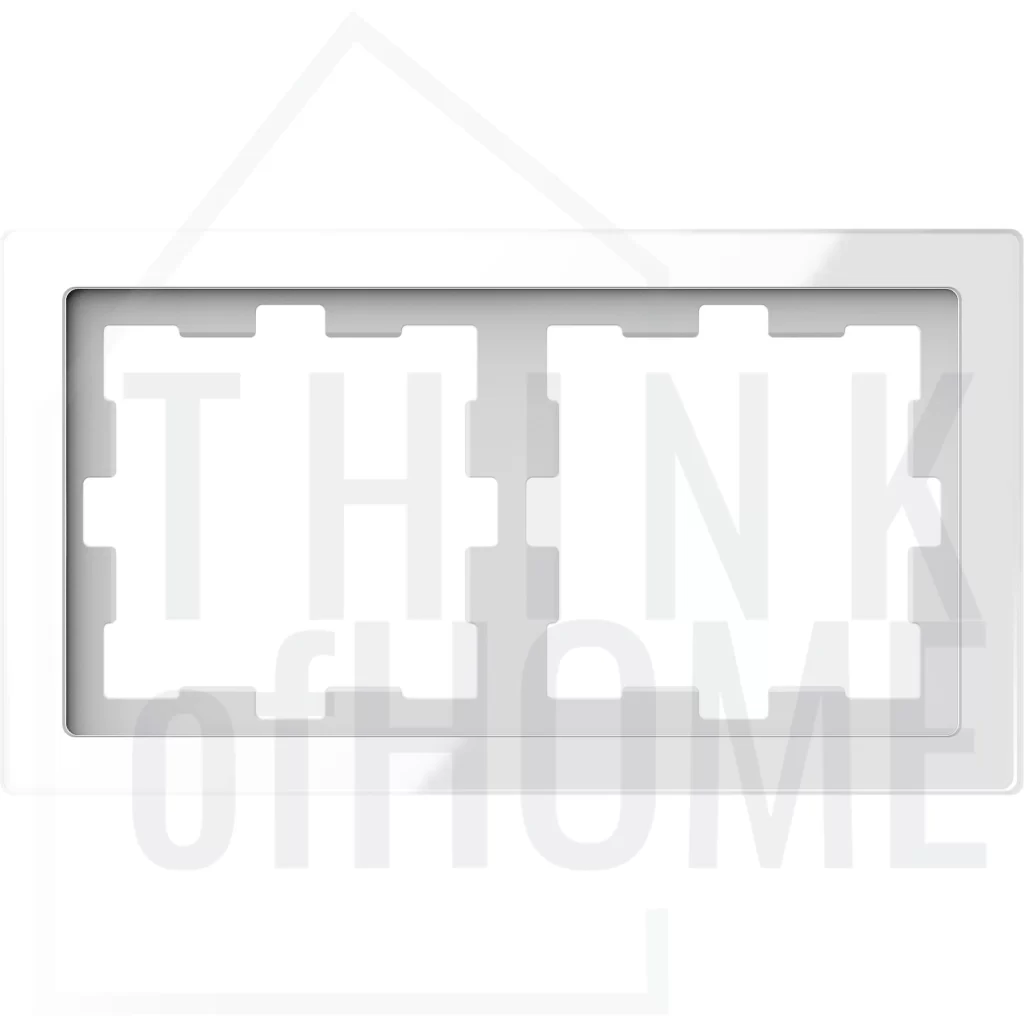 MTN4010-6520 - Ramka szklana biel kryształowa D-Life dwukrotna