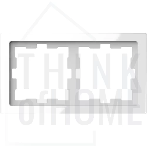 MTN4010-6520 - Ramka szklana biel kryształowa D-Life dwukrotna