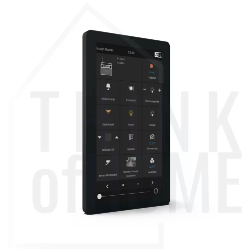 Trivum TouchPad 7 pionowo wyświetlający pogodę