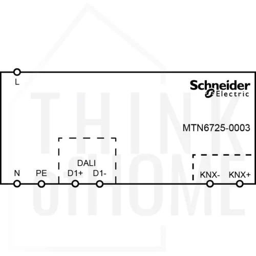 Blok CAD do schematów elektrycznych z bramką DALI MTN6725-0003